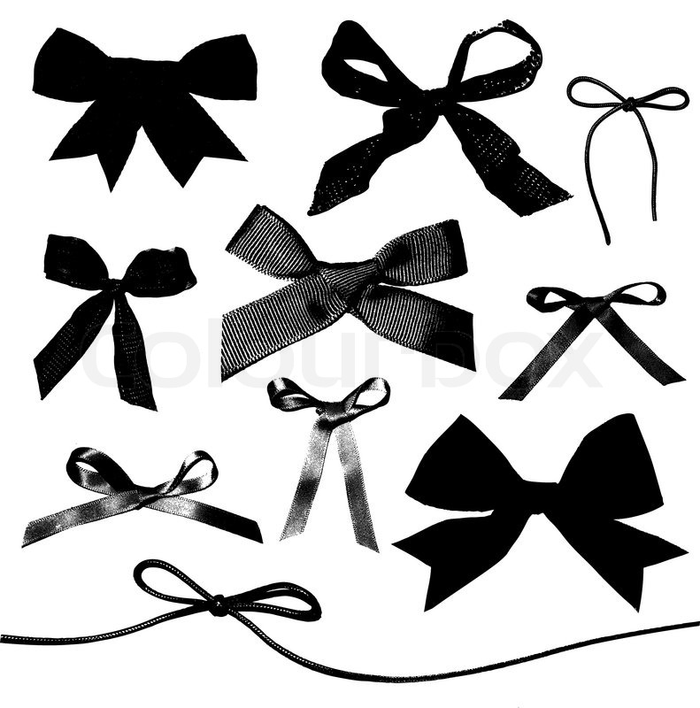 791x800 Bows And Ribbons Isolated On White Background Stock Vector