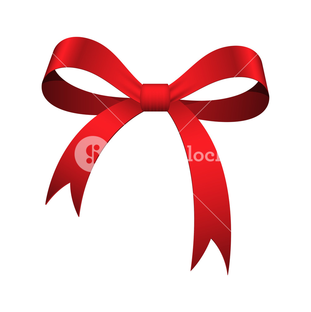 996x1000 Christmas Ribbon Bow Vector Royalty Free Stock Image