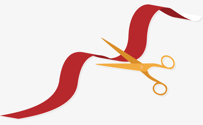 650x400 Opening Ribbon Cutting Ceremony, Vector Png, The Opening, Ribbon