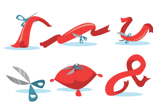 632x443 Ribbon Cutting Vector Set Free Vector Download 350527 Cannypic