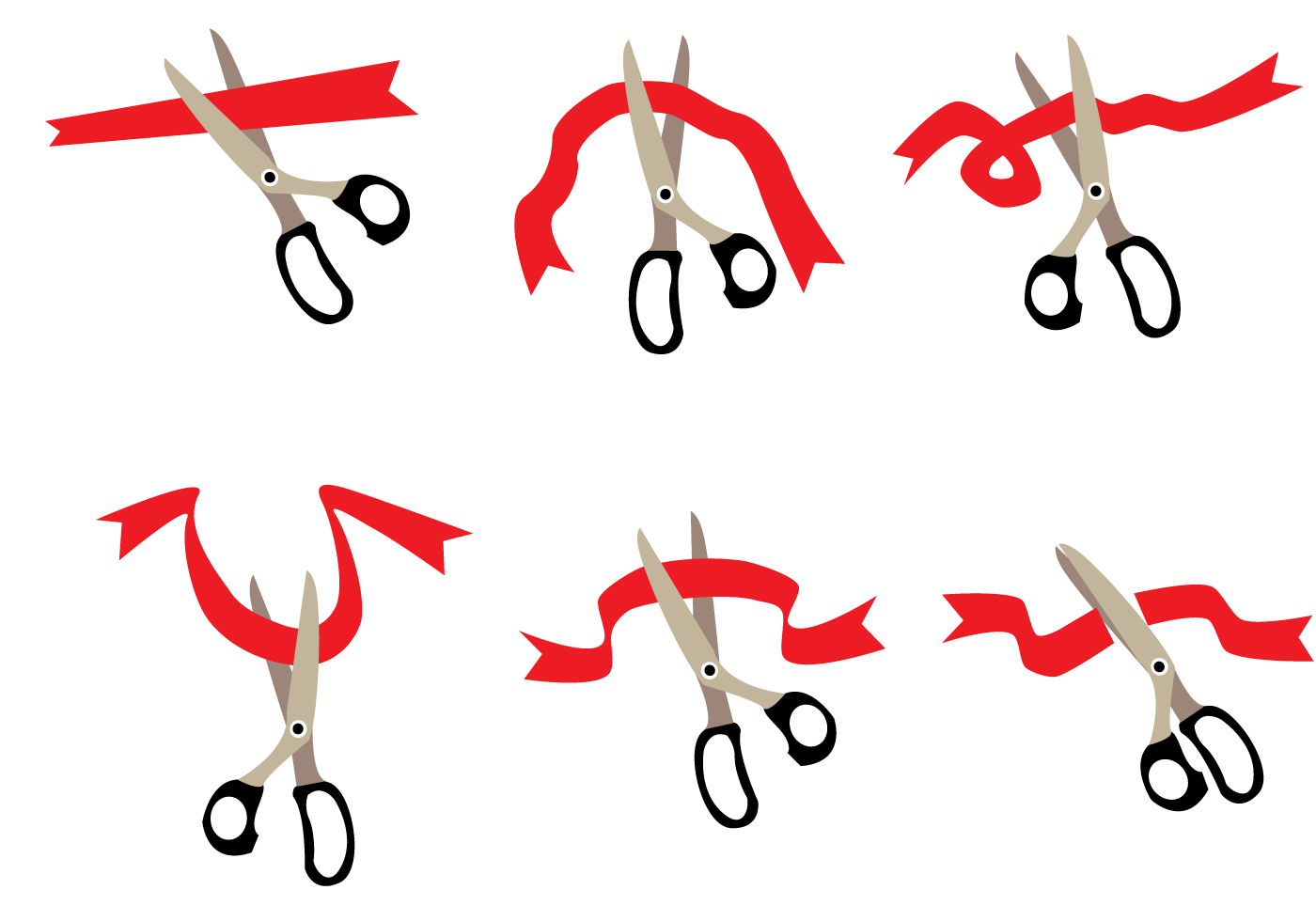 1400x980 Ribbons Cutting Vector