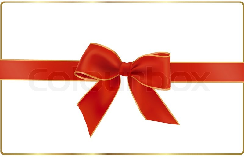 800x520 Gift Red Bow With A Ribbon. Vector. Stock Vector Colourbox