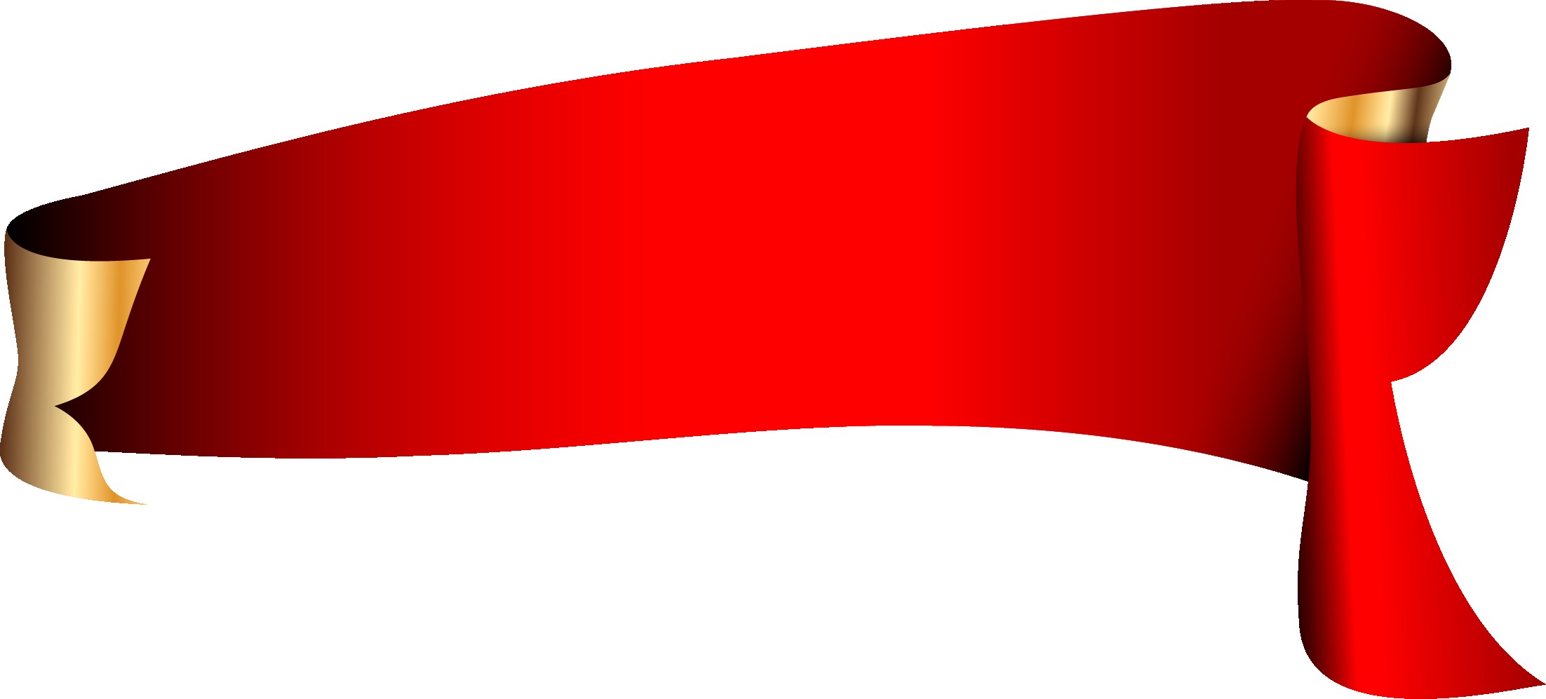 2204x997 Red Ribbon Vector 2204 997 Transprent Png Fair