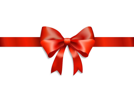 550x416 Red Bow And Ribbon Vector