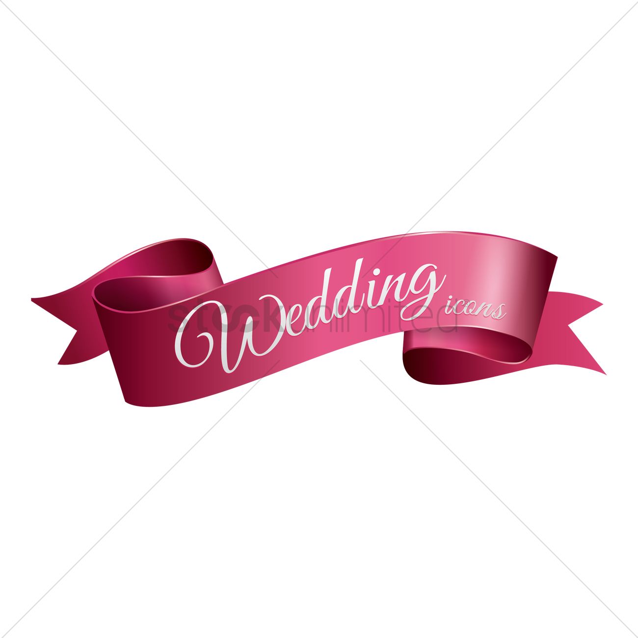 1300x1300 Wedding Ribbon Vector Image