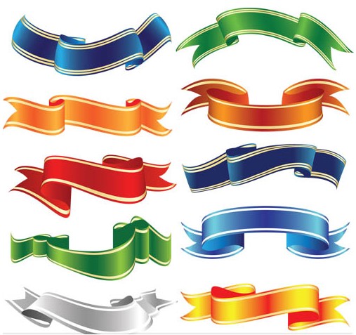 507x477 Color Luxury Ribbons Vector Ai Format Free Vector Download