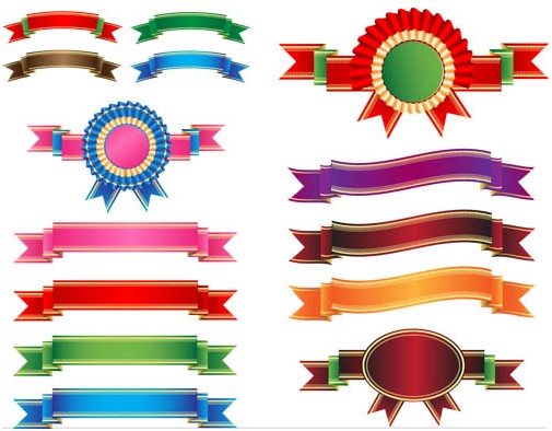 505x394 Colorful Ribbons Vector Ai Format Free Vector Download