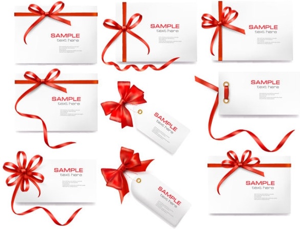 584x446 Red Ribbon Card 02 Vector Free Vector In Adobe Illustrator Ai