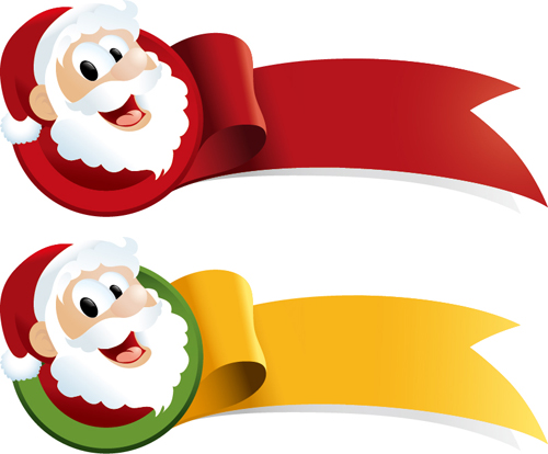 500x414 Christmas Santa With Ribbon Vector Free Download