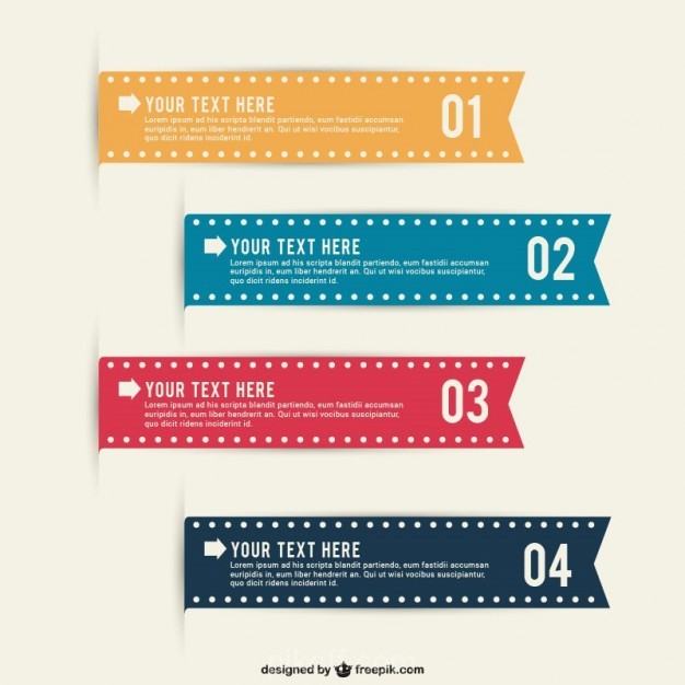 626x626 Ai] Editable Infographic Ribbons Vector Free Download