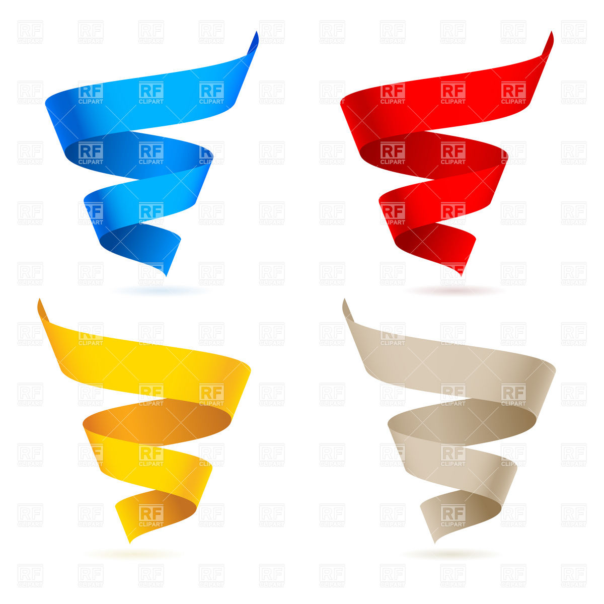 1200x1200 Colored Paper Streamer Ribbons Vector Image Vector Artwork Of