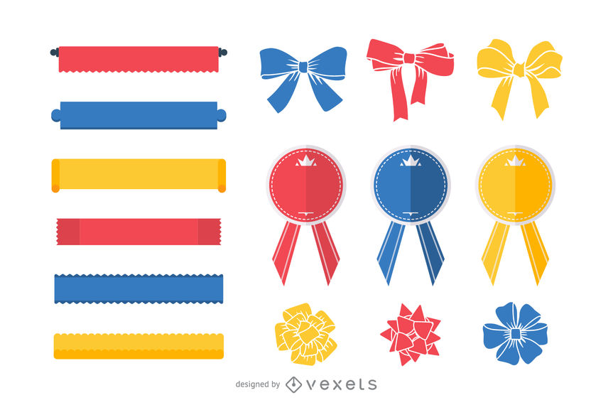 863x570 15 Free Vector Ribbons