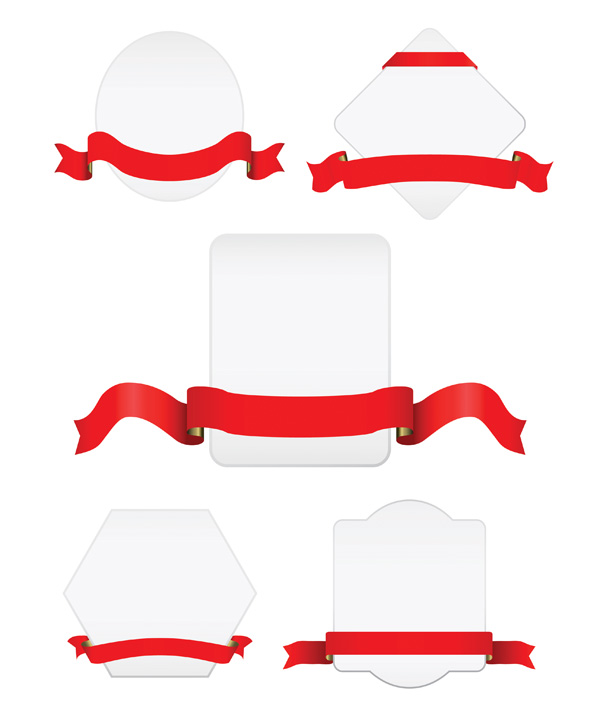 600x726 Ribbon And Tag Vector Free Vector 4vector