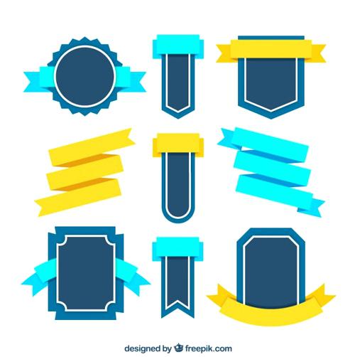 500x502 Ribbons Design Badges With Ribbons Ribbon Vector Design Png
