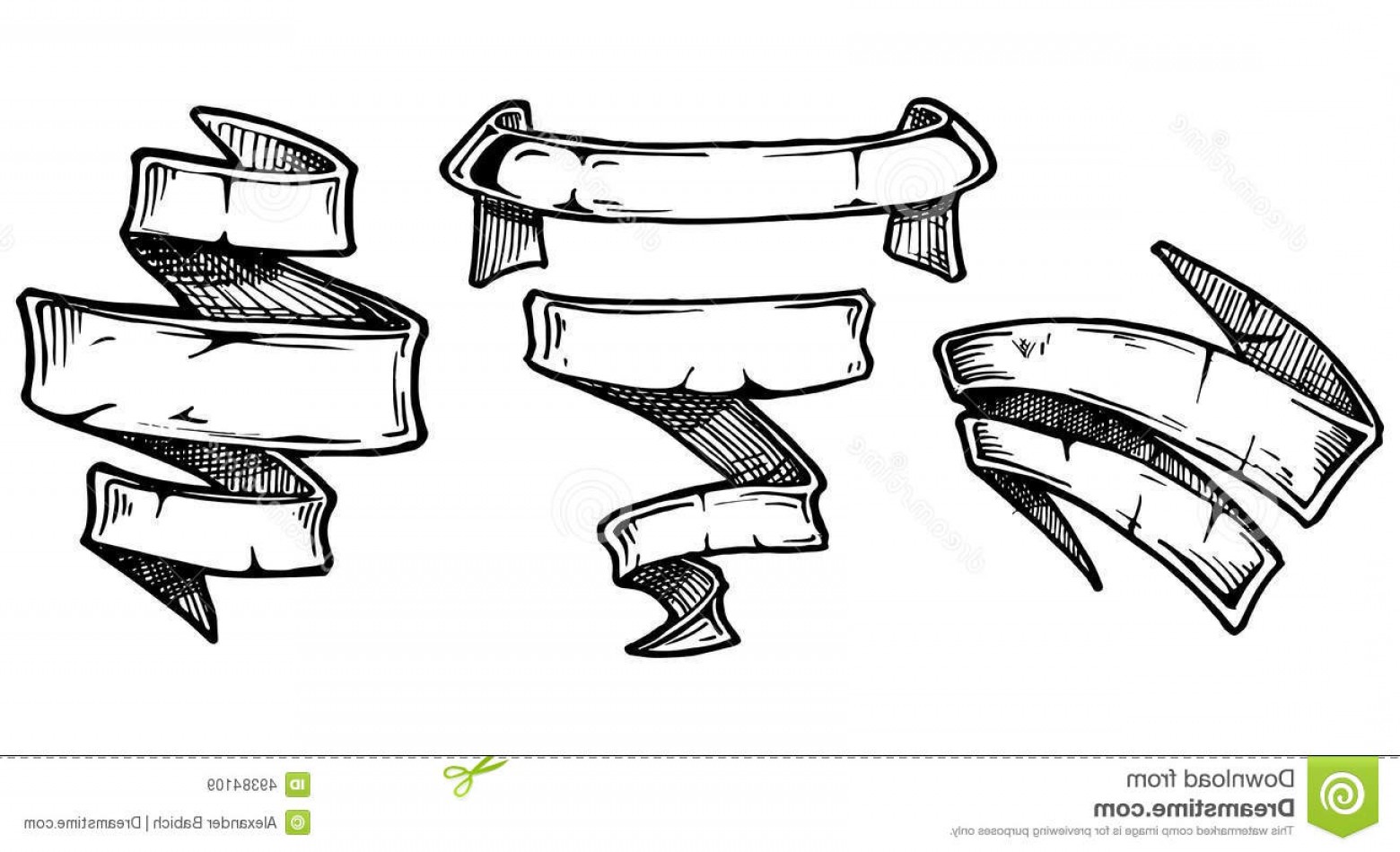 1560x949 Stock Illustration Vintage Ribbon Vector Illustration Banners Hand