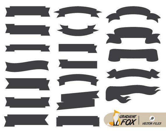 570x453 Banner Vector Vector Banner Vector Banners Ribbon Vector Etsy