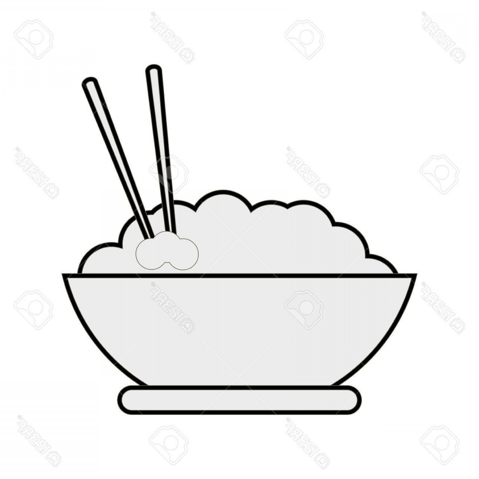 1560x1560 Photostock Vector Flat Design Rice Bowl Icon Vector Illustration