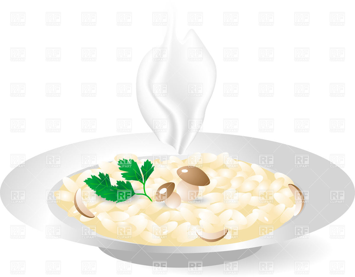 1200x936 Plate Of Rice With Mushrooms Vector Image Vector Artwork Of Food