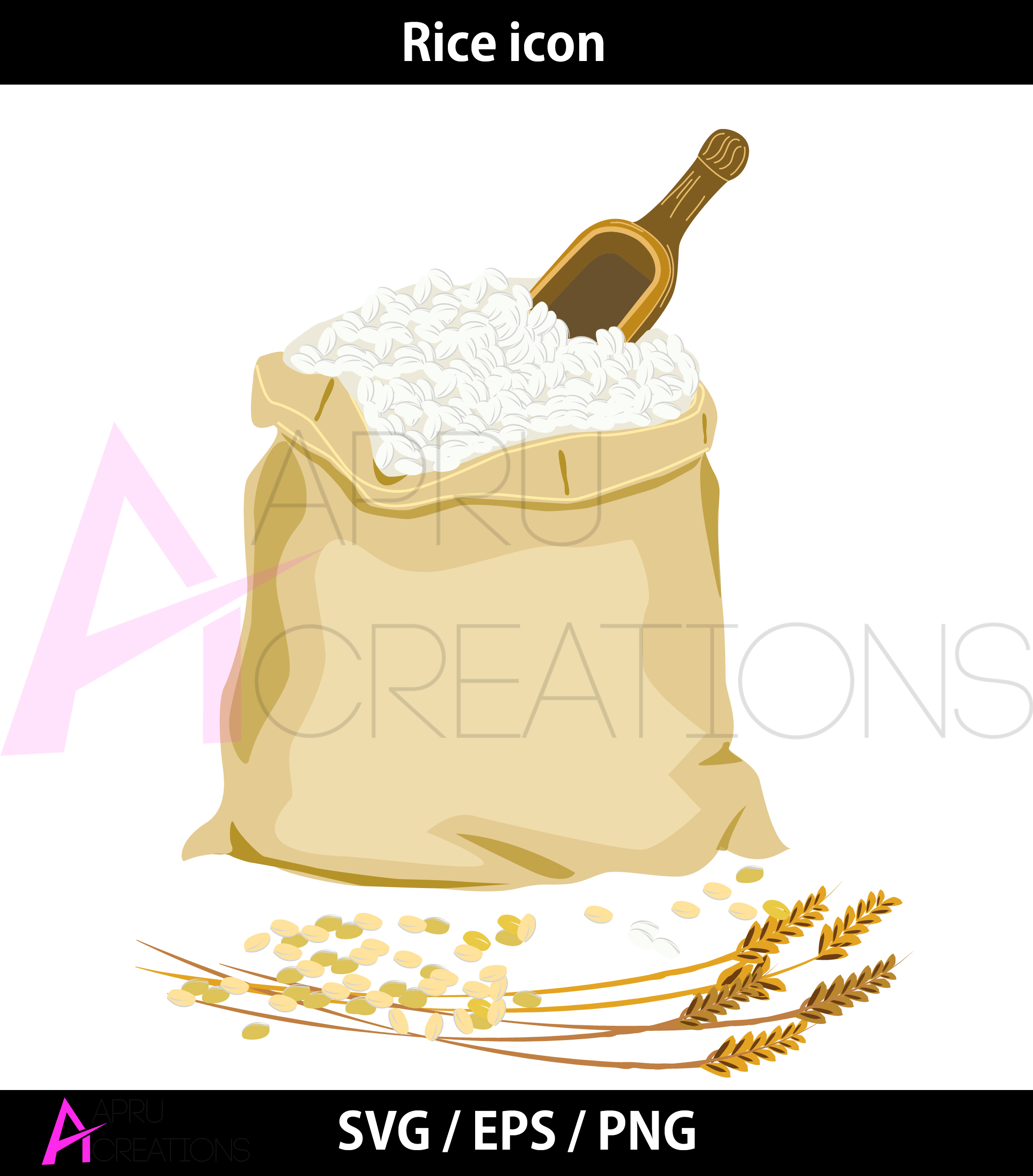 2235x2544 Web Icon Svg Vector Rice And Wheat Vector Icon, Commerical Use