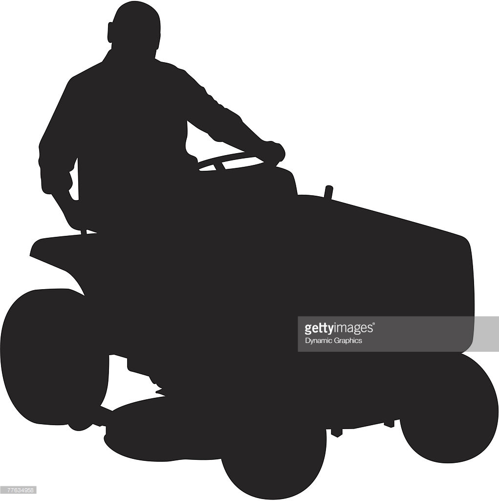 1021x1024 Lawn Mower Silhouette