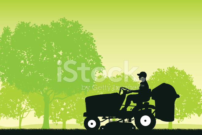 659x440 Riding Lawn Mower Background Stock Vector