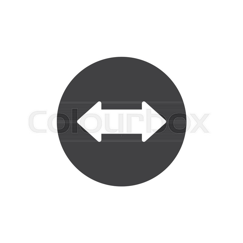 800x800 Left And Right Arrow Icon Vector, Filled Flat Sign, Solid