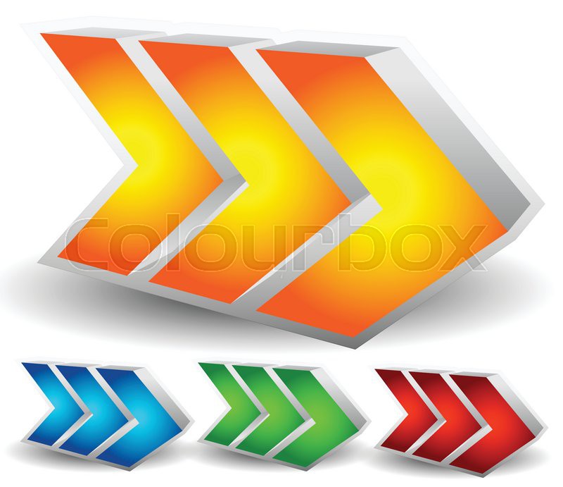 800x691 Vector Illustration Of Bold Or Big Arrows, Arrowheads Pointing