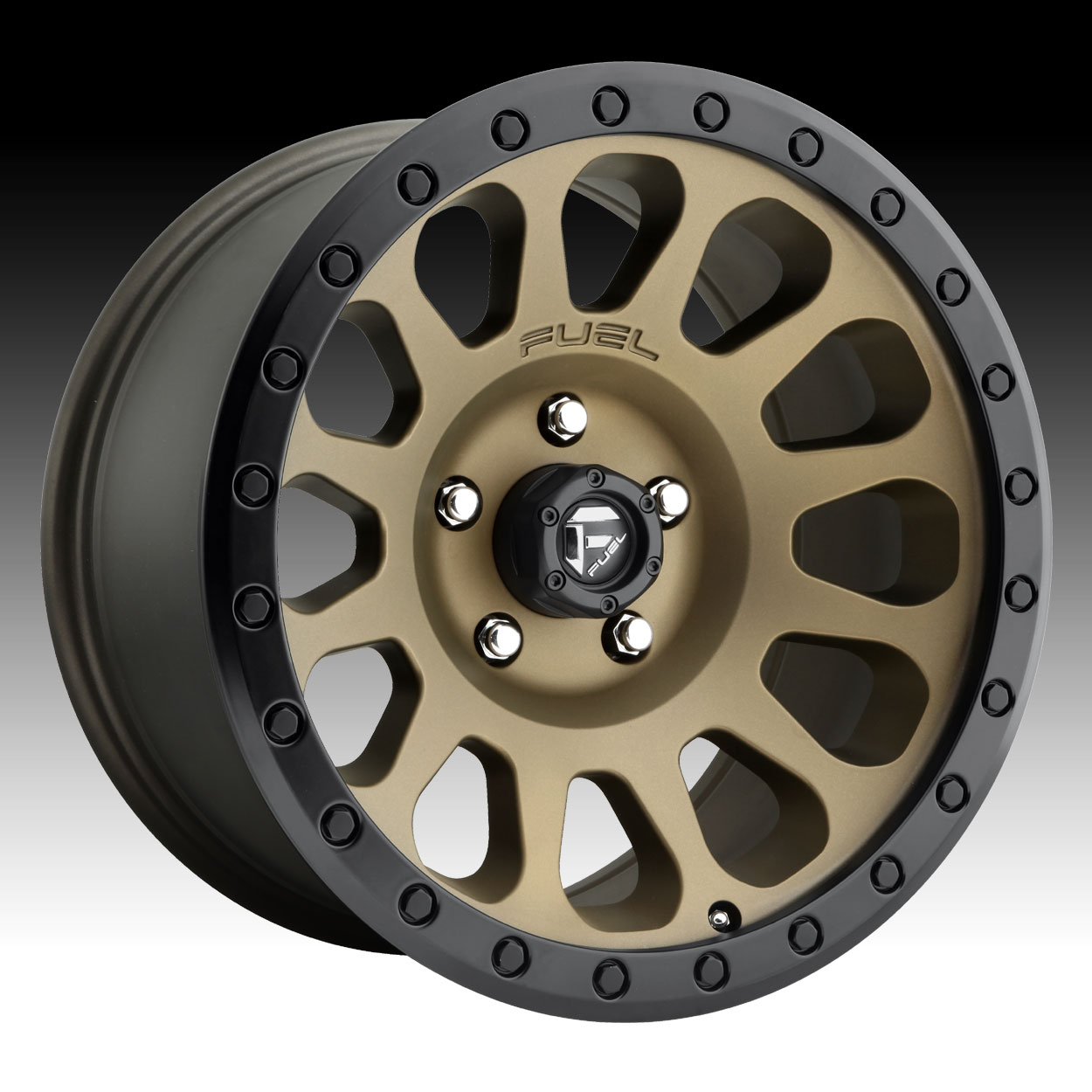 1250x1250 Fuel Vector D600 Bronze Black Ring Custom Truck Wheels Rims