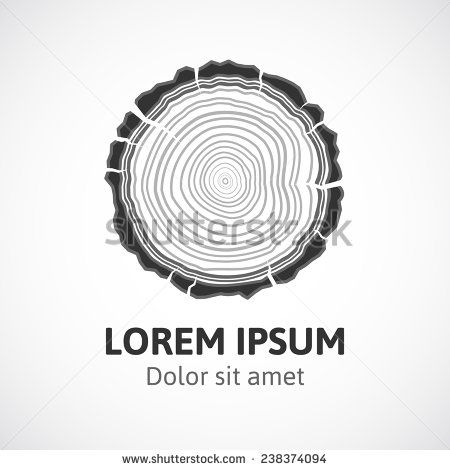 450x470 Tree Growth Rings Logo Icon, Vector Tree Rings Background And Saw
