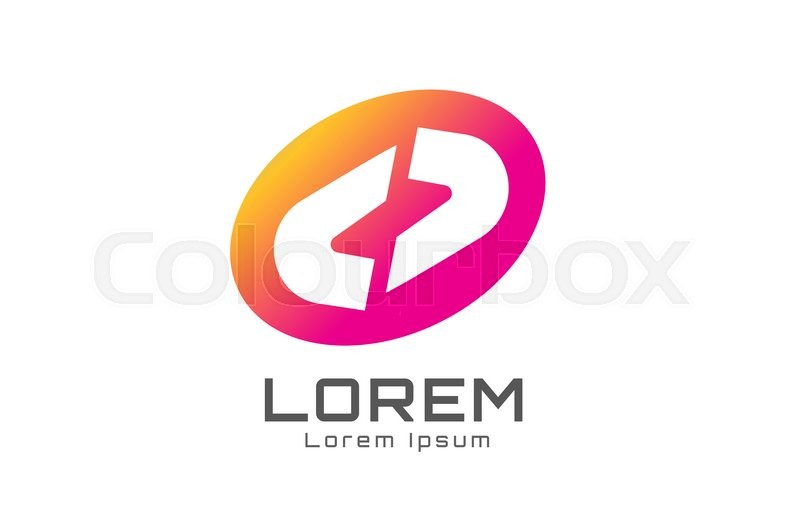 800x532 Vector Circle Ring Logo Design. Abstract Flow Logo Template. Round