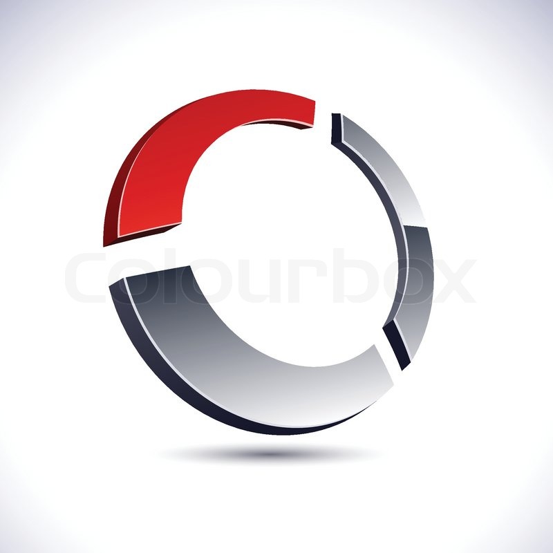 800x800 Abstract Modern 3d Ring Logo Vector Stock Vector Colourbox