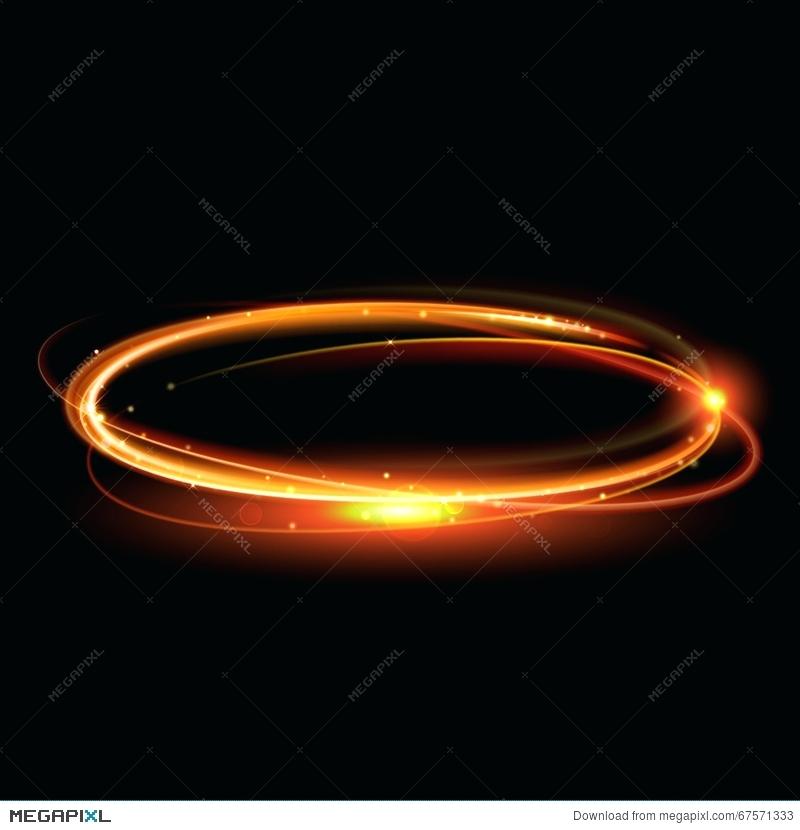 800x830 Light Circle Vector Magic Gold Circle Glowing Fire Ring Glitter