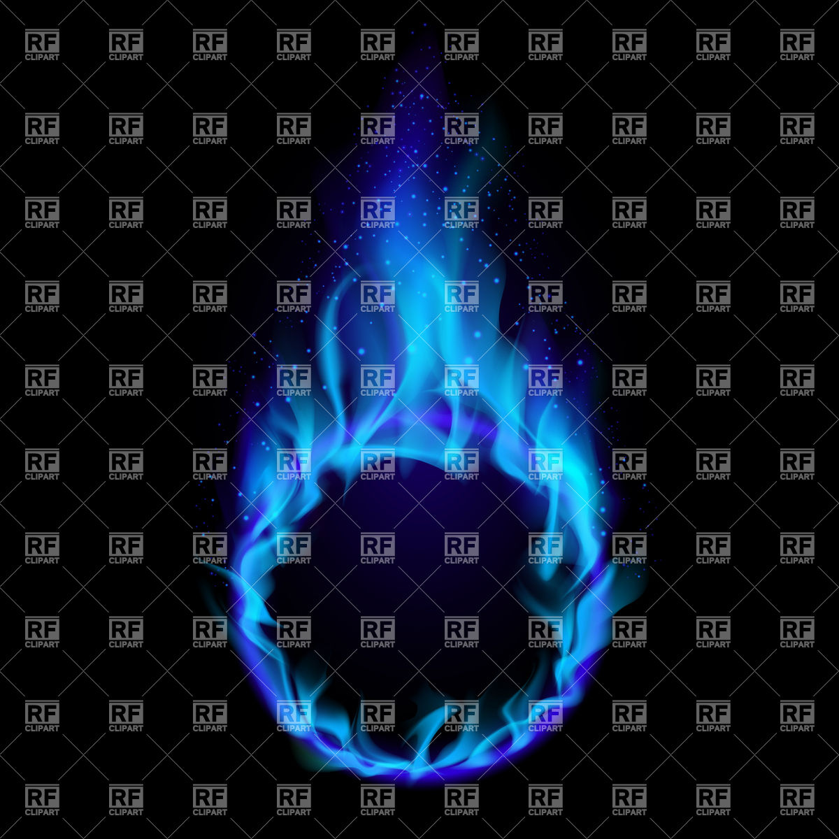 1200x1200 Ring Of Blue Fire Vector Image Vector Artwork Of Backgrounds