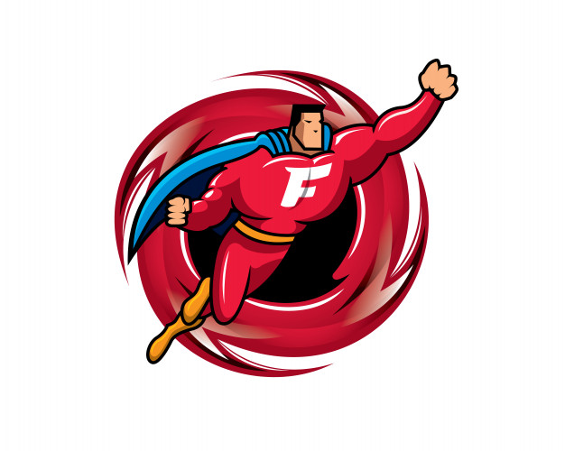 626x500 Superhero Flying Over Ring Of Fire Vector Premium Download