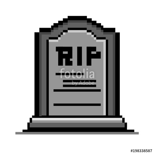 500x500 Pixel Art Fun Rip Vector. 8 Bit On White Background Stock Image