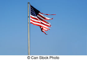 280x194 American Flag Clipart Ripped