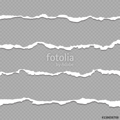 500x500 Ripped Paper, Torn Paper Sheet Edges Isolated On Transparent
