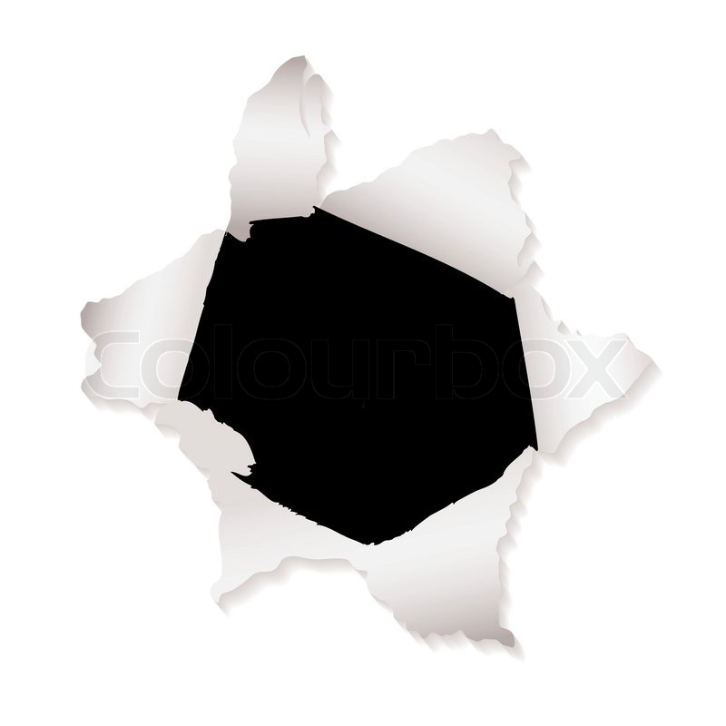 800x800 White Paper With Torn Paper Hole And Ripped Elements Stock