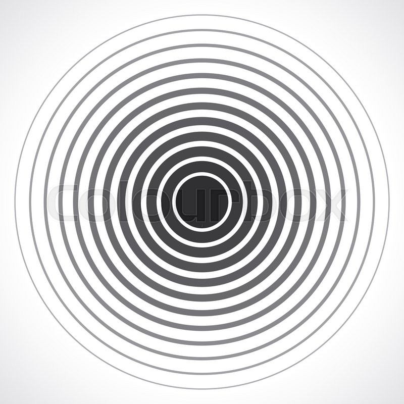 800x800 Concentric Circle Elements. Vector Illustration For Sound Wave