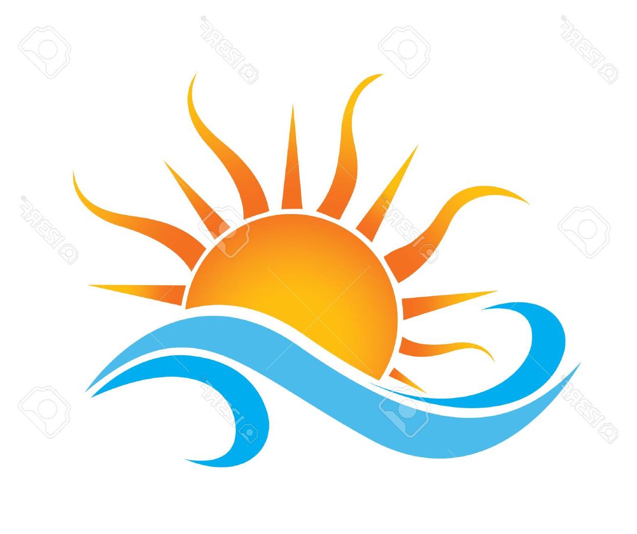 1300x1090 Top 10 Sea Waves And Rising Sun Vector Illustration Pictures