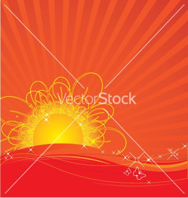 380x400 Free Rising Sun Vector By Robot On Free Vectors