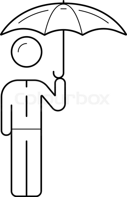 515x800 Risk Managment Vector Line Icon Isolated On White Background