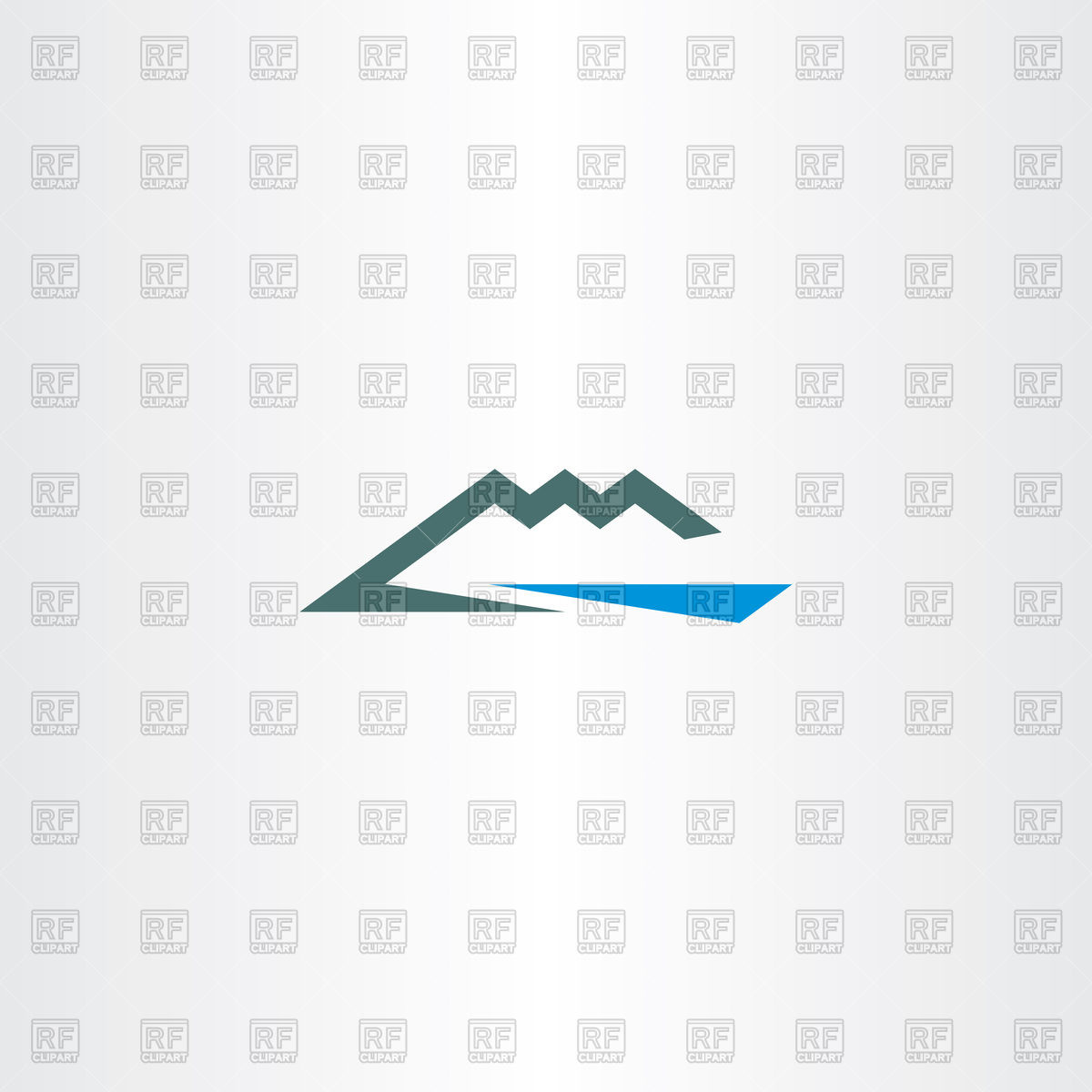 1200x1200 River And Mountain Icon Vector Image Vector Artwork Of Signs