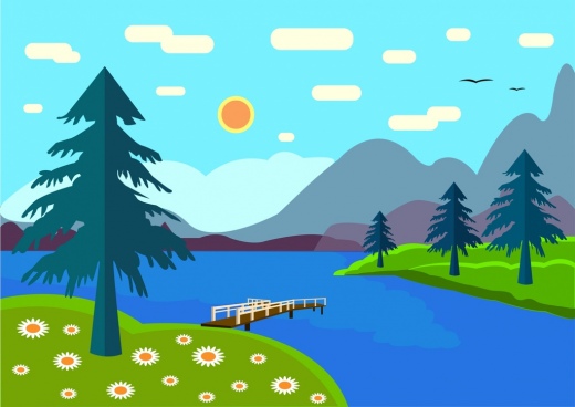 520x368 Mountain River Free Vector Download (707 Free Vector) For