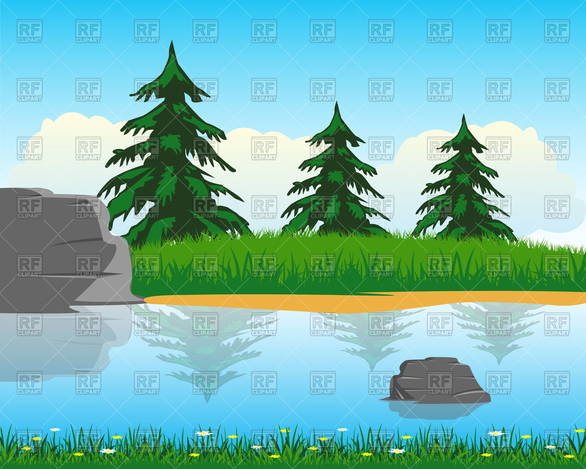 1200x960 Calm River With Clean Water Vector Image Vector Artwork Of