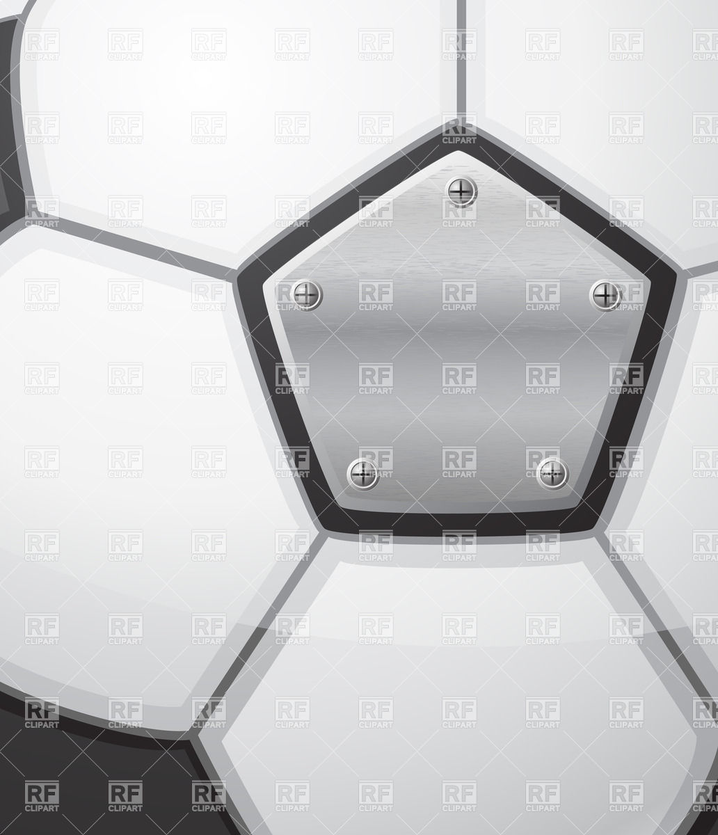 1032x1200 Soccer Ball With Textured Metal Plate On Rivets Vector Image
