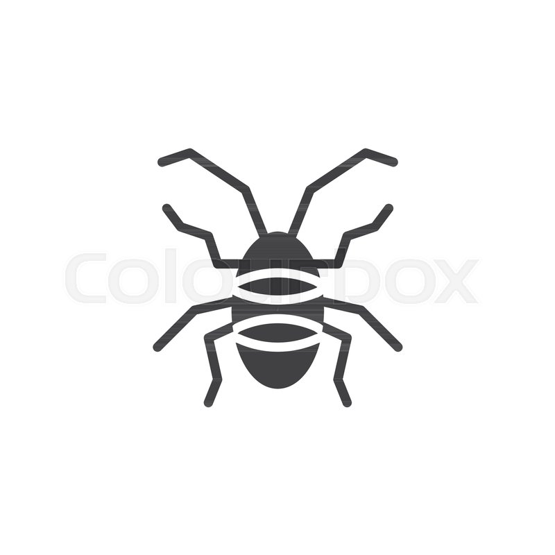 800x800 Cockroach Icon Vector, Filled Flat Sign, Solid Pictogram Isolated