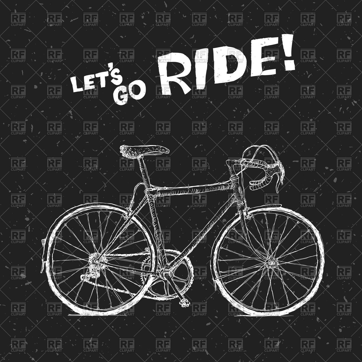 1200x1200 Poster With Road Bike Vector Image Vector Artwork Of