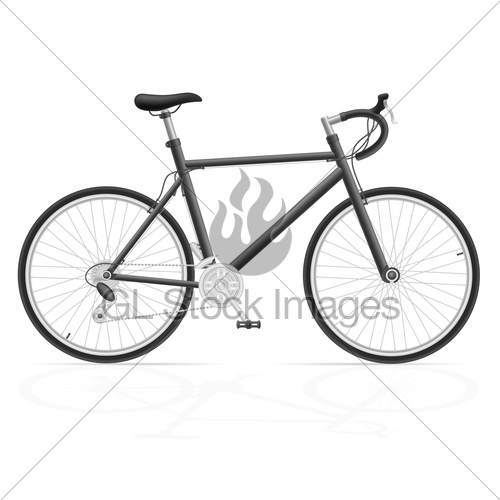 500x500 Road Bike With Gear Shifting Vector Illustration Gl Stock Images