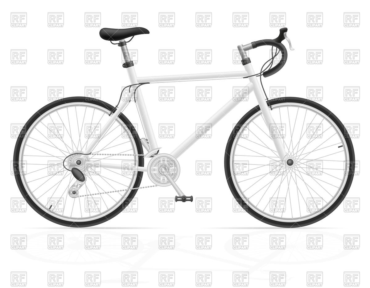 1200x933 White Road Bike With Gear Shifting Vector Image Vector Artwork